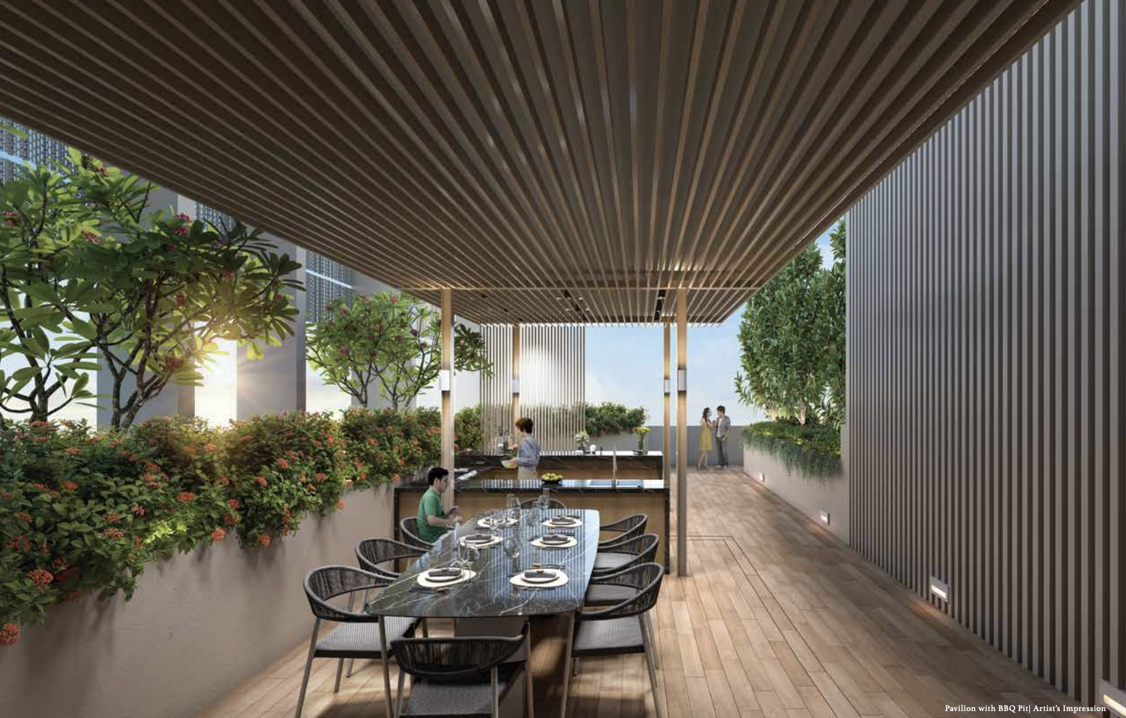 Arina East Residences 雅丽轩 pavilion with BBQ area