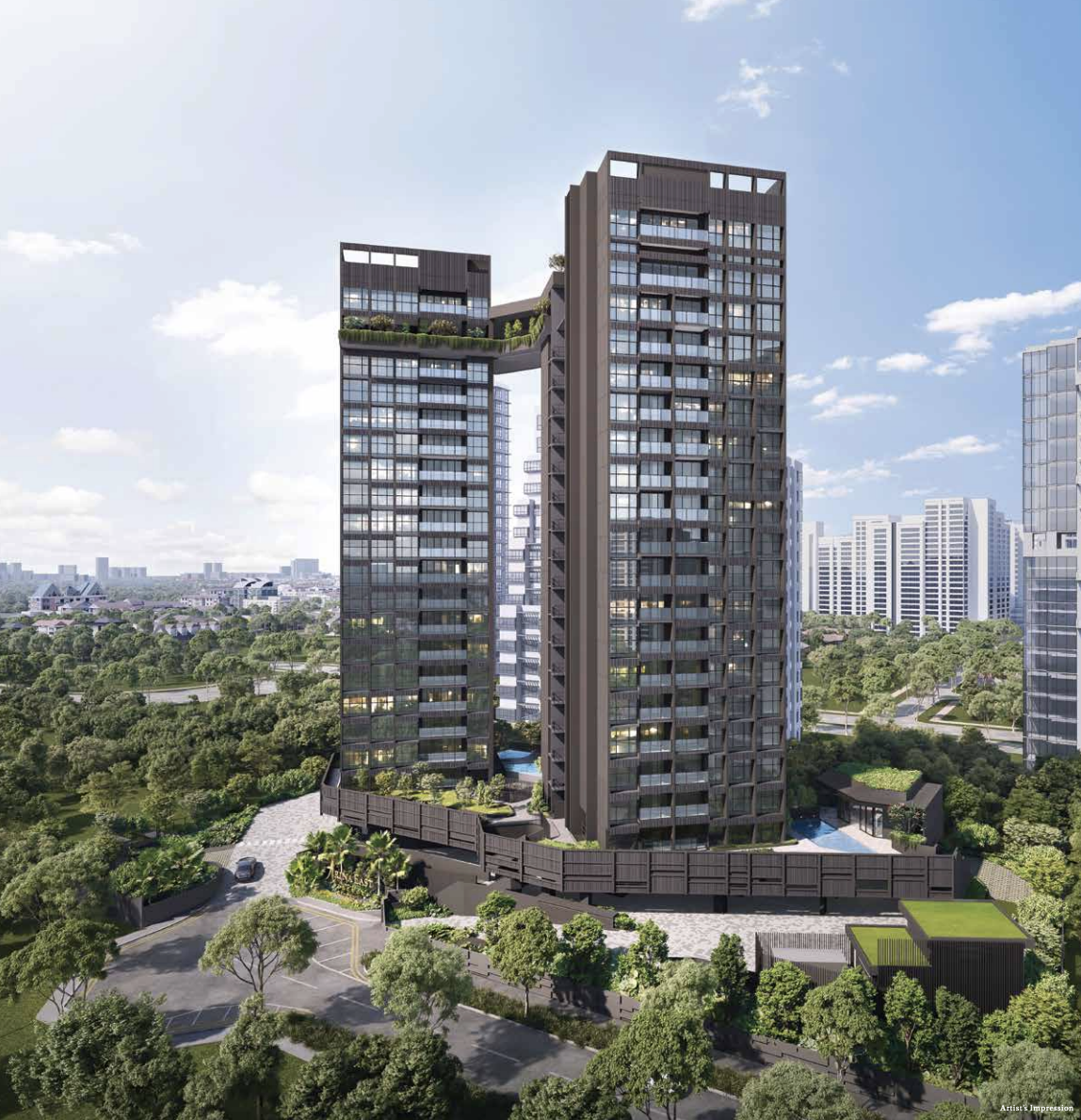 Arina East Residences 雅丽轩 full building exterior