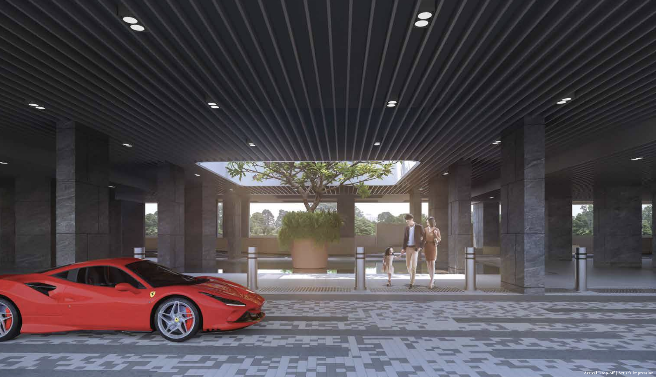 Arina East Residences 雅丽轩 arrival lobby and drop-off