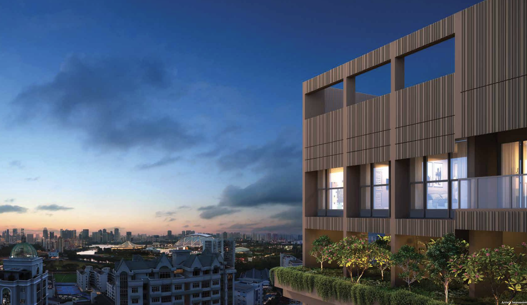 Arina East Residences 雅丽轩 elevated city view